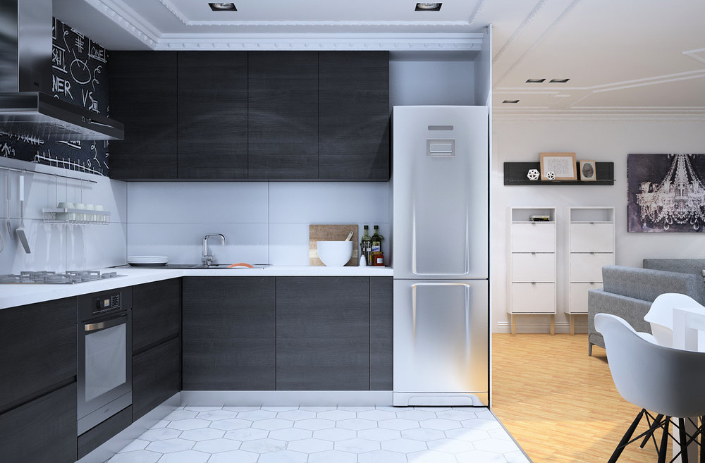 Modern kitchen design.