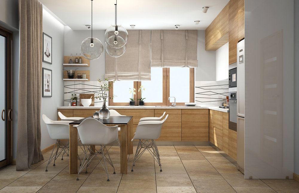 Kitchen interior design for two generations