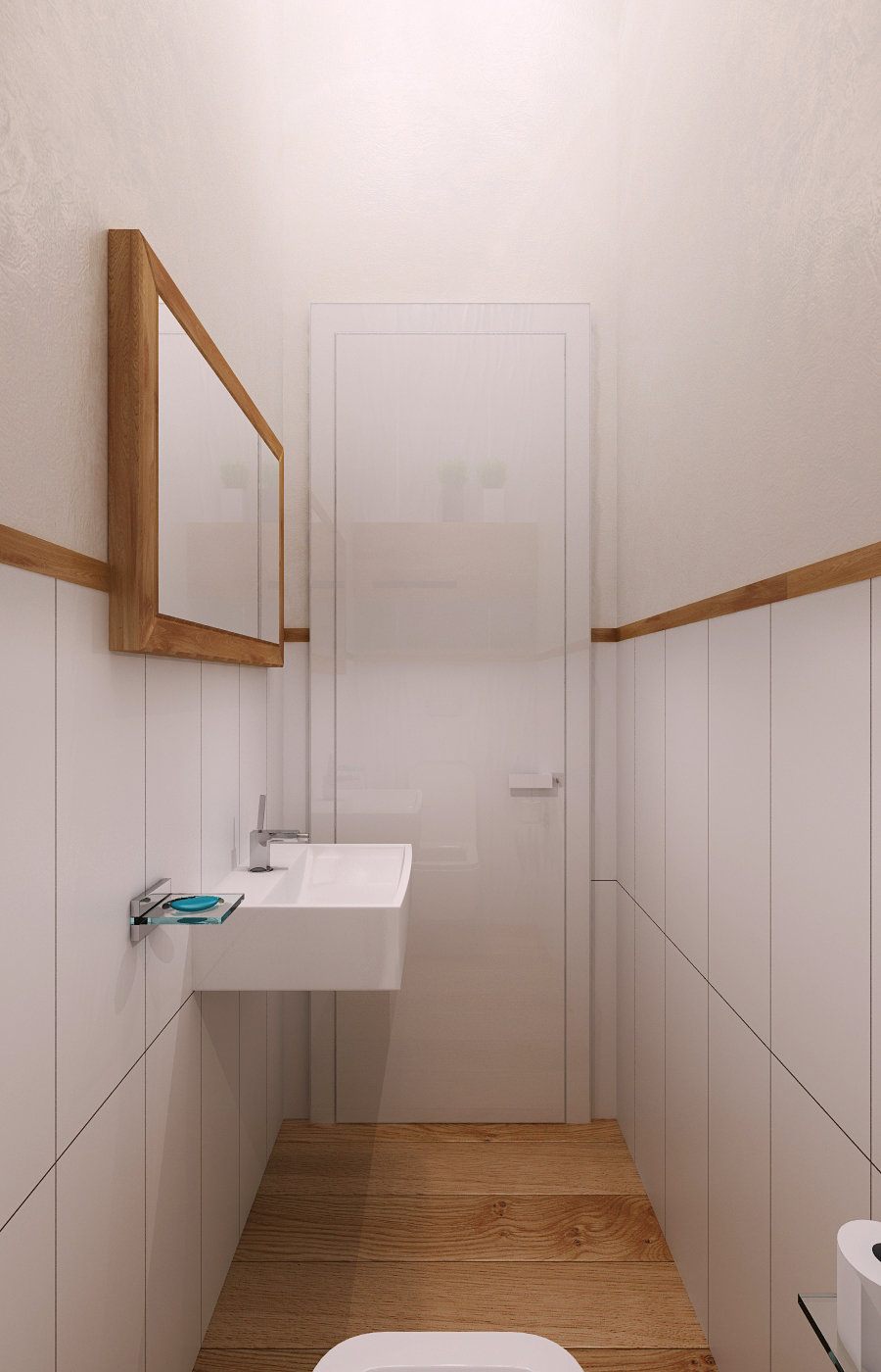 The idea of ​​bathroom design in the office.