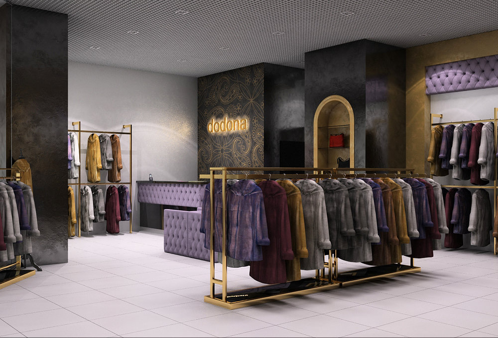 Development of brandname style of interior design in boutique.