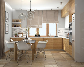 Kitchen interior design for two generations