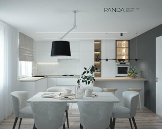 Modern kitchen in white from PANDA design studio.